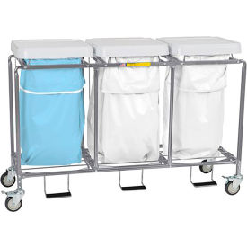 R&B Wire Triple Leakproof Hamper Steel White/Blue/Blue 686WBB