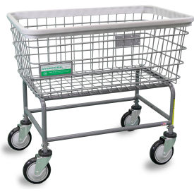 R&B Wire Antimicrobial Large Capacity Wire Cart 4.5 Bushel 200F/ANTI