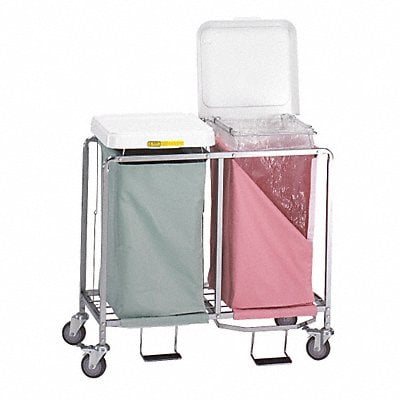Laundry Hamper Cart 2 Comp Wht 7 cu ft. MPN:674W