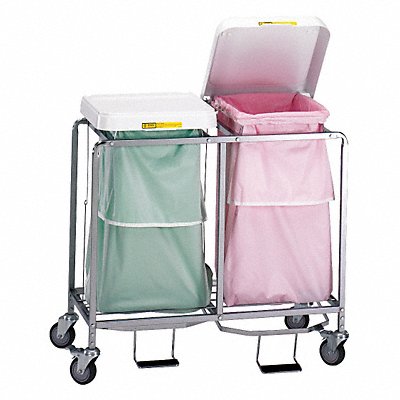 Laundry Hamper Cart 2 Comp Wht 7 cu ft. MPN:684W