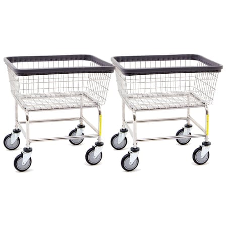 Wire Utility Cart, 2.5 Bushel, Chrome, PK2 MPN:100CEC-2PK
