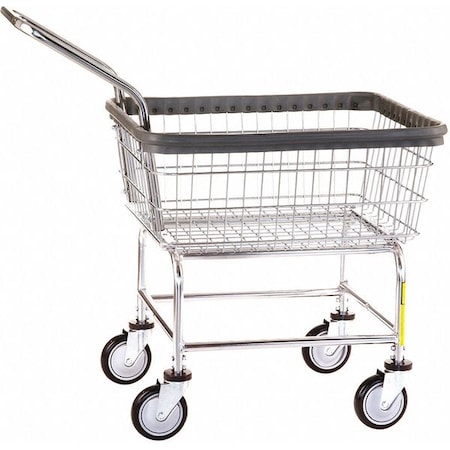 Wire Utility Cart with Handle, 2.5 Bushel, Chrome MPN:100CECLCH