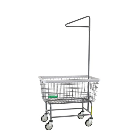 Antimicrobial Wire Utility Cart with Single Pole Rack, 6 Bushel MPN:201H91/ANTI