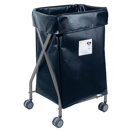 Wide Collapsible Hamper, 5 Bushel Capacity, Black Vinyl MPN:655BLK