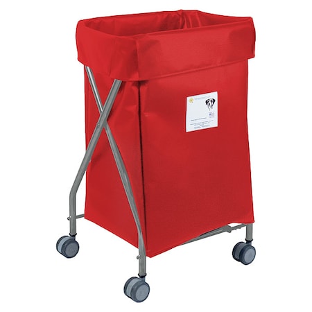 Wide Collapsible Hamper, 5 Bushel Capacity, Red Vinyl MPN:655RD