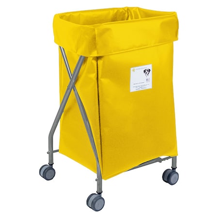 Wide Collapsible Hamper, 5 Bushel Capacity, Yellow Vinyl MPN:655YEL