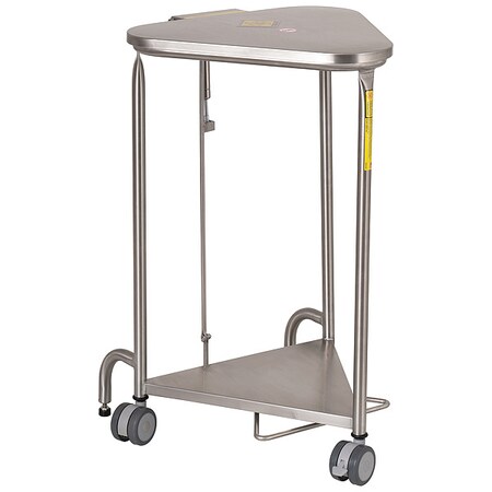 Deluxe Triangular Hamper with Quiet Closure Lid, Stainless Steel MPN:669SS