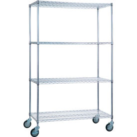 R&B Wire Products LC246072 Heavy Duty Chrome Linen Cart 60