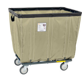 R&B Wire 6 Bushel Vinyl Basket Truck All Swivel Casters Beige 406SOC/BG