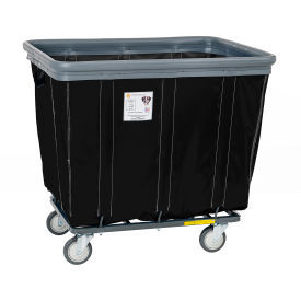 R&B Wire 8 Bushel Vinyl Bumper Truck All Swivel Casters Black 408SOBC/BLK