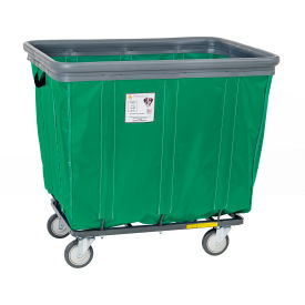 R&B Wire 8 Bushel Vinyl Bumper Truck All Swivel Casters Forest Green 408SOBC/FG