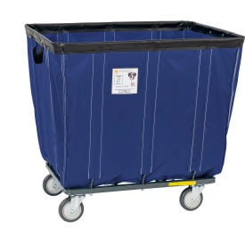 R&B Wire 8 Bushel Vinyl Basket Truck All Swivel Casters Navy 408SOC/NVY