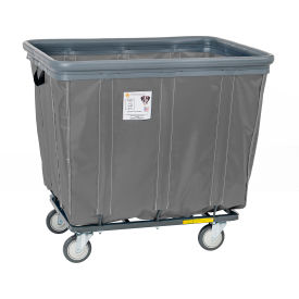 R&B Wire 10 Bushel Vinyl Bumper Truck All Swivel Casters Gray 410SOBC/GRY
