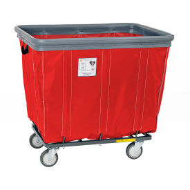 R&B Wire 10 Bushel Vinyl Bumper Truck All Swivel Casters Red 410SOBC/RD