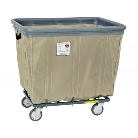 R&B Wire 12 Bushel Vinyl Bumper Truck All Swivel Casters Beige 412SOBC/BG