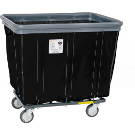 R&B Wire Vinyl Bumper Truck All Swivel Casters 18 Bushel Capacity Black 418SOBC/BLK