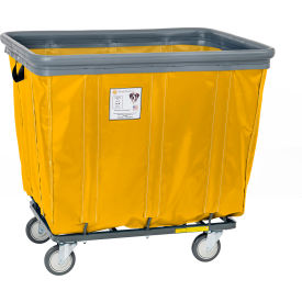 R&B Wire Vinyl Bumper Truck All Swivel Casters 18 Bushel Capacity Yellow 418SOBC/YEL