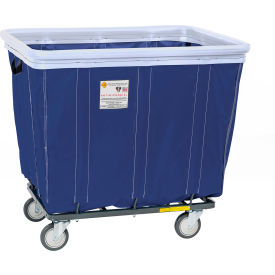 R&B Wire Antimicrobial Vinyl Basket Truck w/ Bumper 20 Bushel Capacity Navy 420SOBC/ANTI/NVY