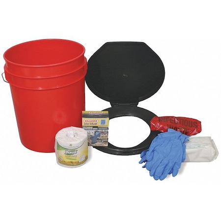 Emergency Toilet Kit, Plastic 13 Components, 4 People Served MPN:71640