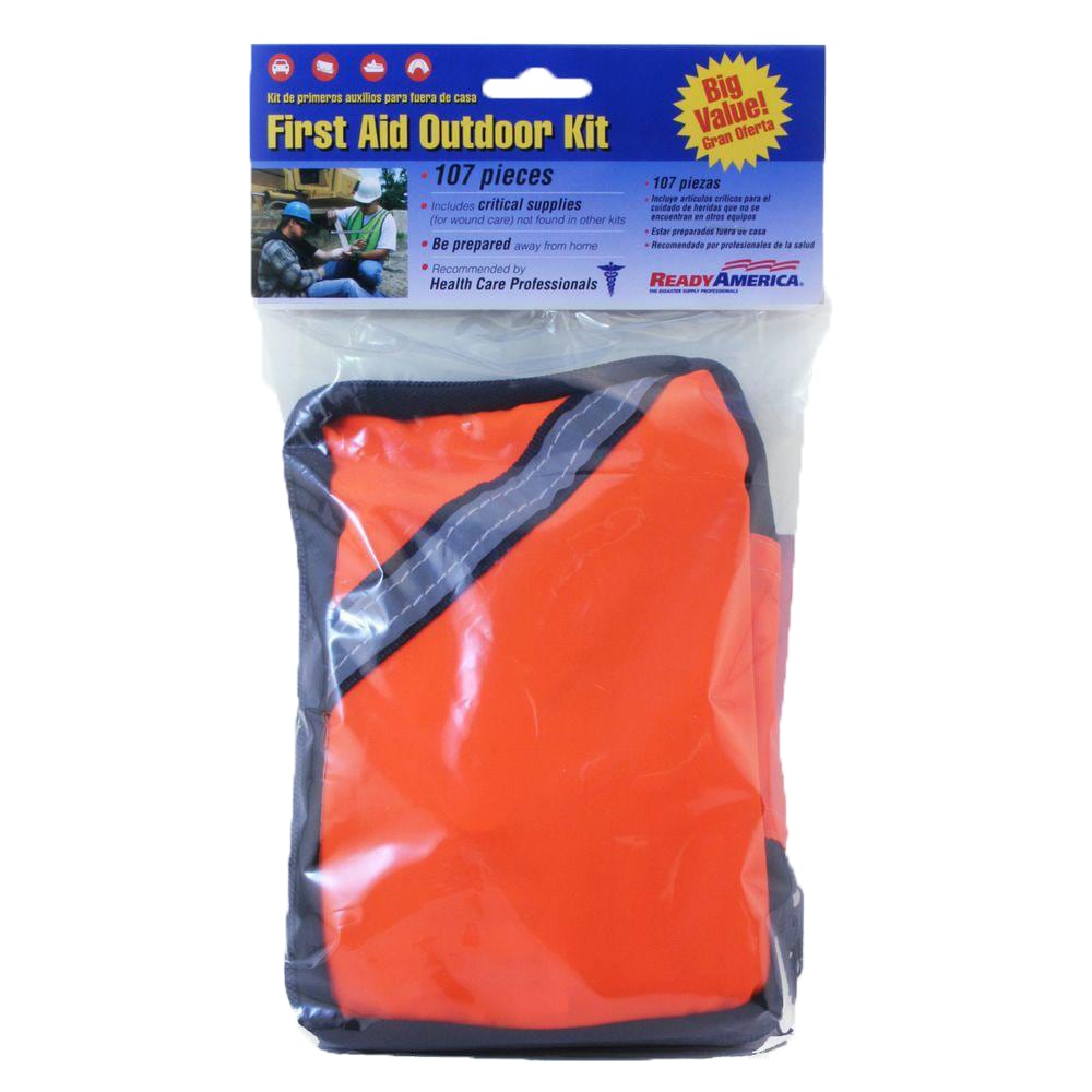 Ready America 107-Piece First Aid Outdoor Kits, Orange, Pack Of 2 Kits MPN:74003