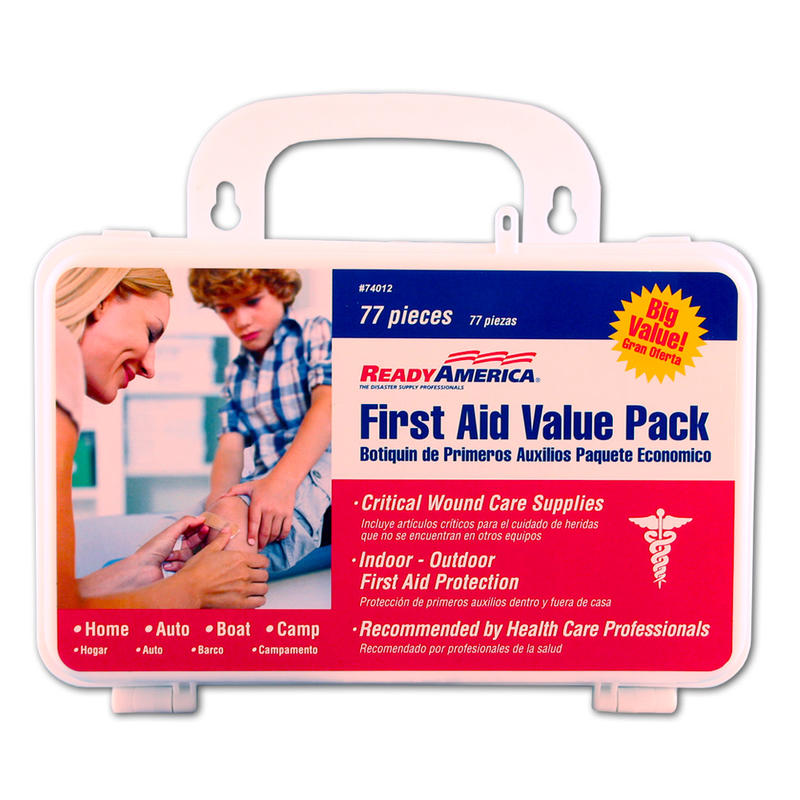 Ready America 77-Piece First Aid Kits, White, Case of 6 Kits MPN:74013