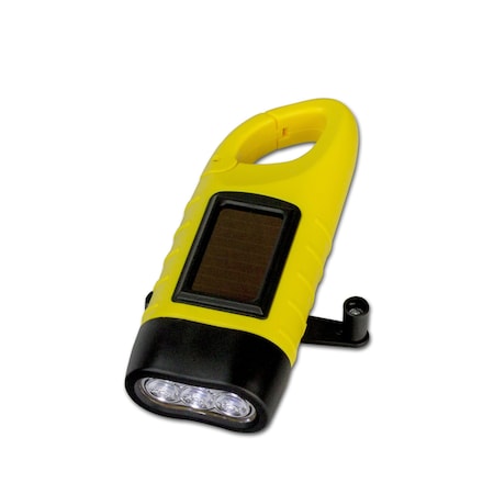 Handcrank Flashlight, Solar Powered, PK4 MPN:21016