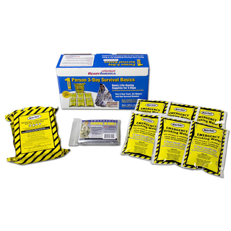 Ready America 1-Person 3-Day Survival Kit, Case of 6 Kits MPN:30001
