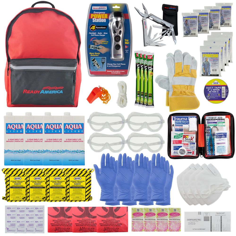 Ready America 4-Person 3-Day Deluxe Emergency Backpack MPN:70385