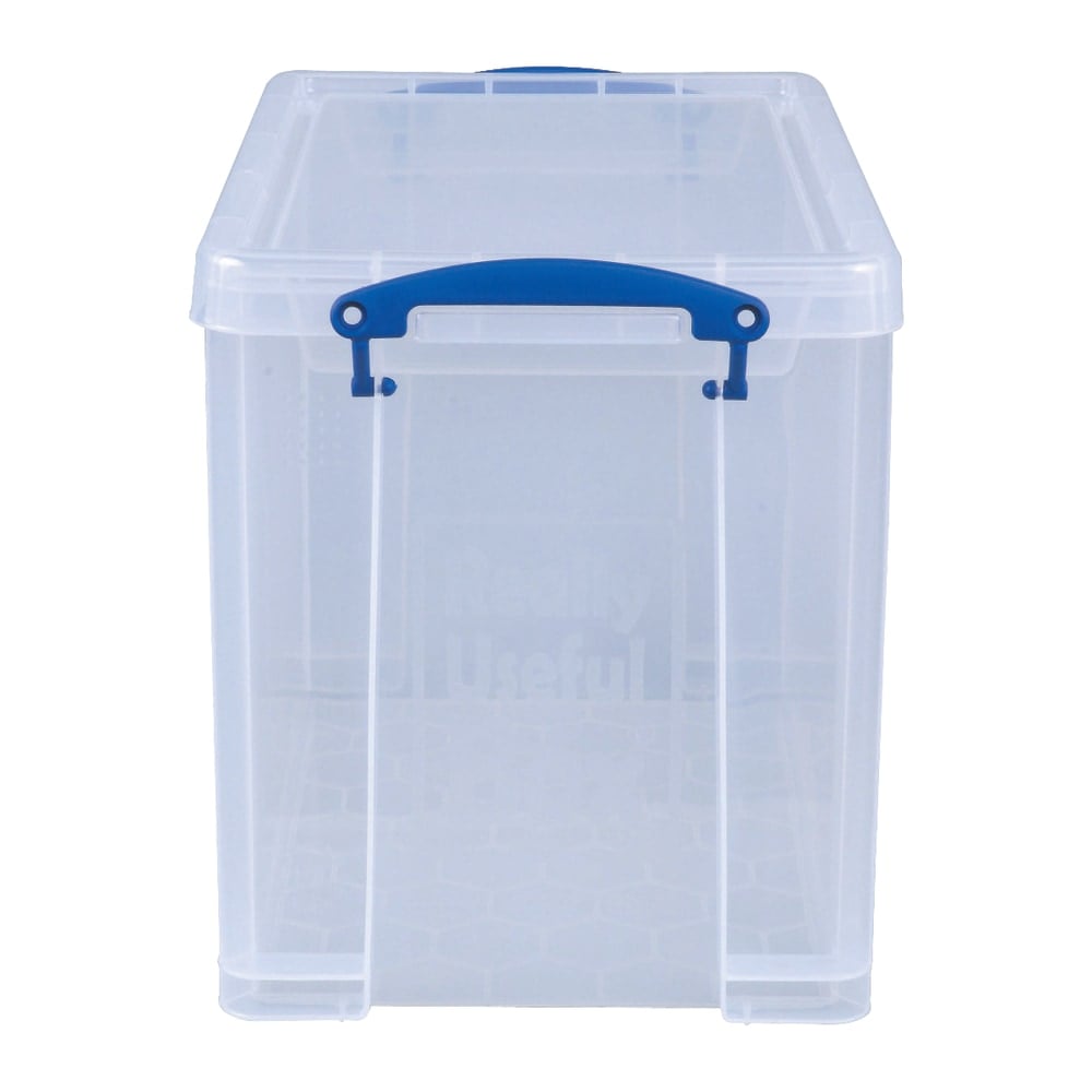 Really Useful Box Plastic Storage Container With Built-In Handles And Snap Lid, 19 Liters, 14 1/2in x 10 1/4in x 11 1/8in, Clear (Min Order Qty 5) MPN:19C