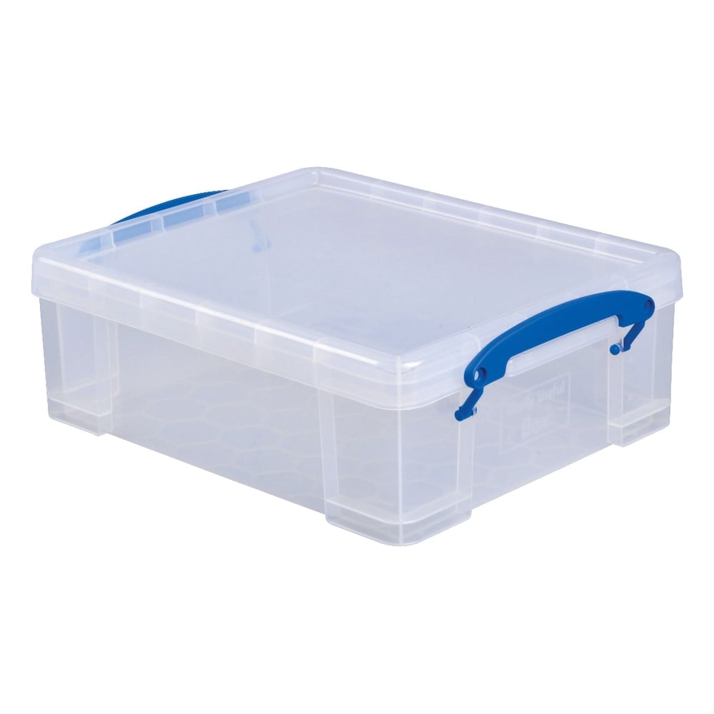 Really Useful Box Plastic Storage Container, 8.1 Liters, 14in x 11in x 5in, Clear (Min Order Qty 7) MPN:8.1C
