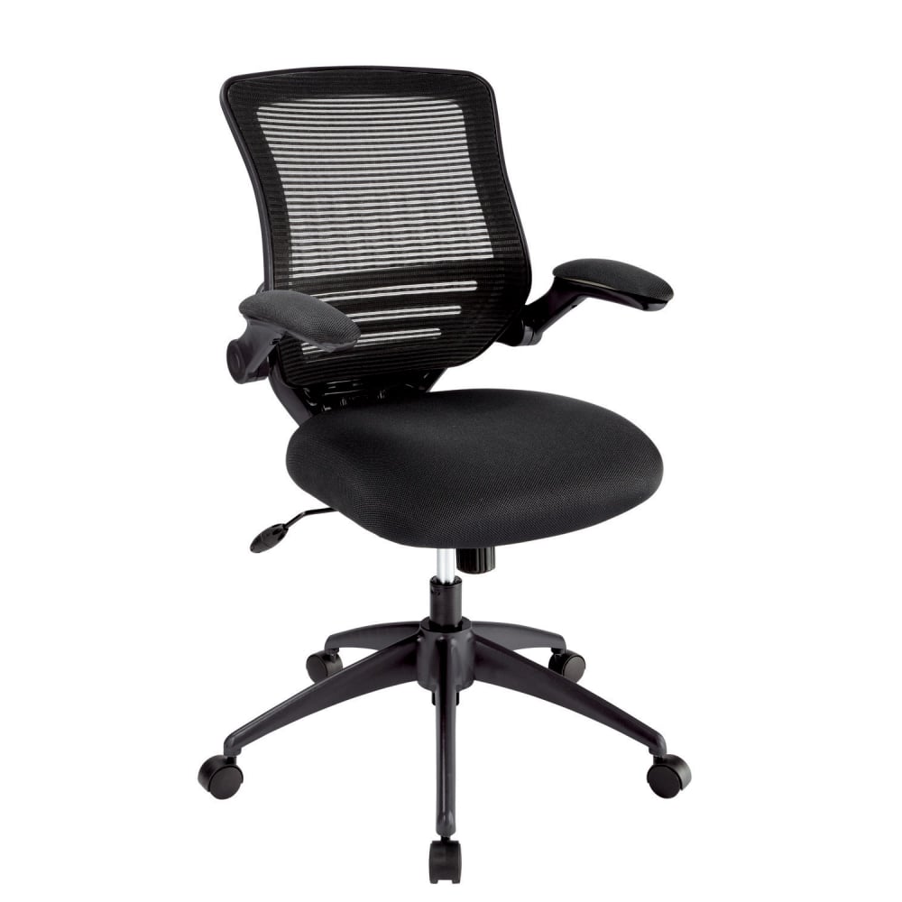 Realspace Calusa Mesh Mid-Back Managers Chair, H-8881F-BK-1