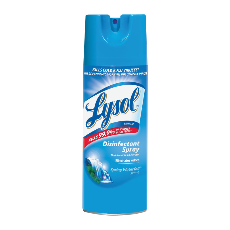 Lysol Spring Waterfall Disinfectant Spray - Ready-To-Use Spray - 12.5 fl oz (0.4 quart) - Spring Waterfall Scent - 1 Each - Clear MPN:2845