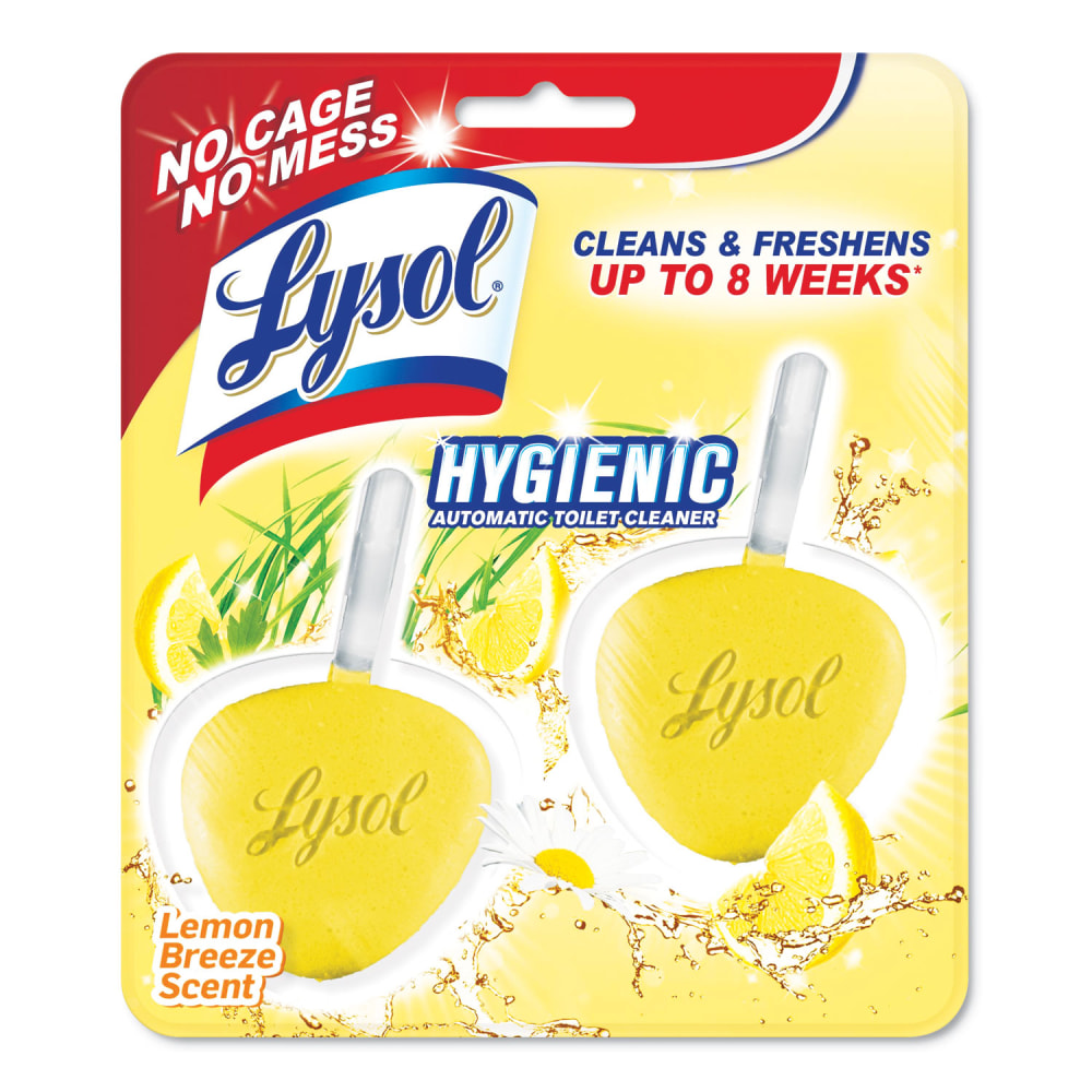 LYSOL Brand Hygienic Automatic Toilet Bowl Cleaner, Lemon Breeze, 2/Pack MPN:19200-83723