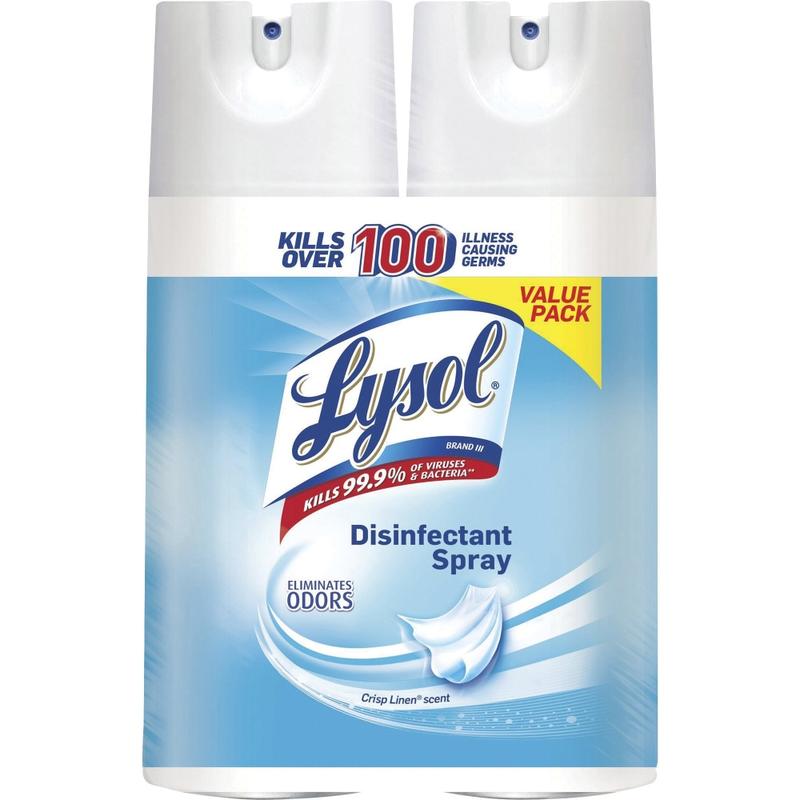 Lysol Linen Disinfectant Spray, Crisp Linen Scent, 12.5 Oz, Pack Of 2 MPN:89946