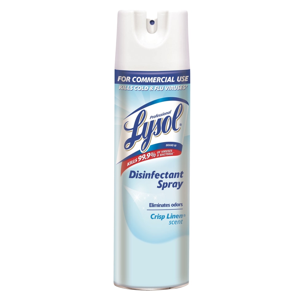 Lysol Professional Disinfectant Spray, Crisp Linen Scent, 19 Oz (Min Order Qty 4)