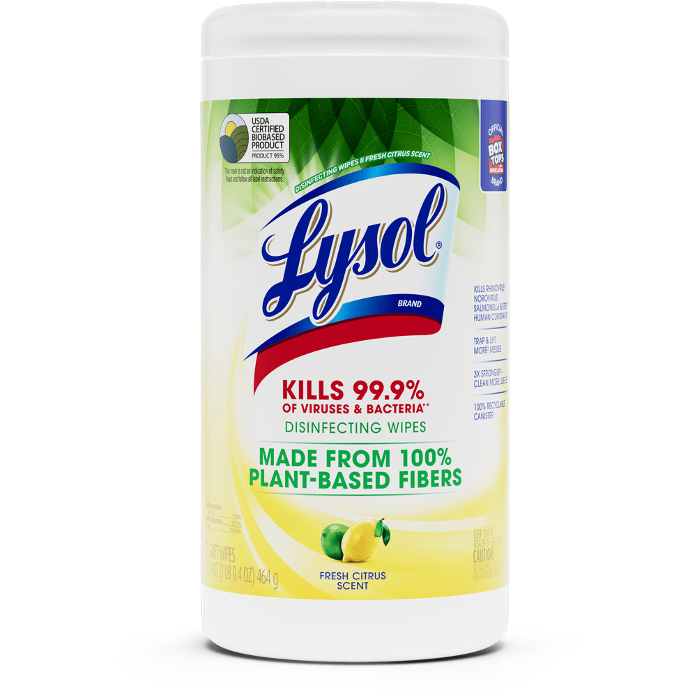 LYSOL Disinfecting Wipes with Citric Acid - Fresh Citrus 70 ct. MPN:RB49128EA