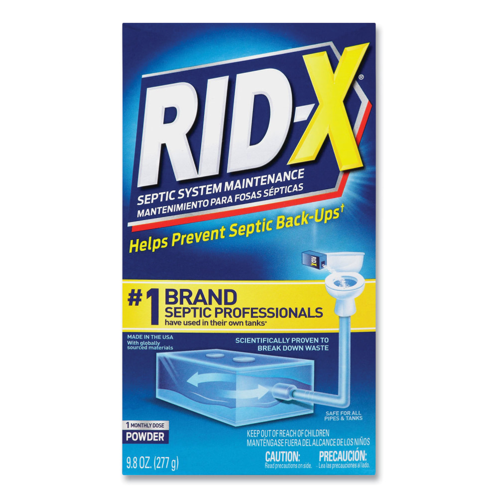RID-X Septic System Treatment Concentrated Powder, 9.8 oz, 12/Carton MPN:19200-80306