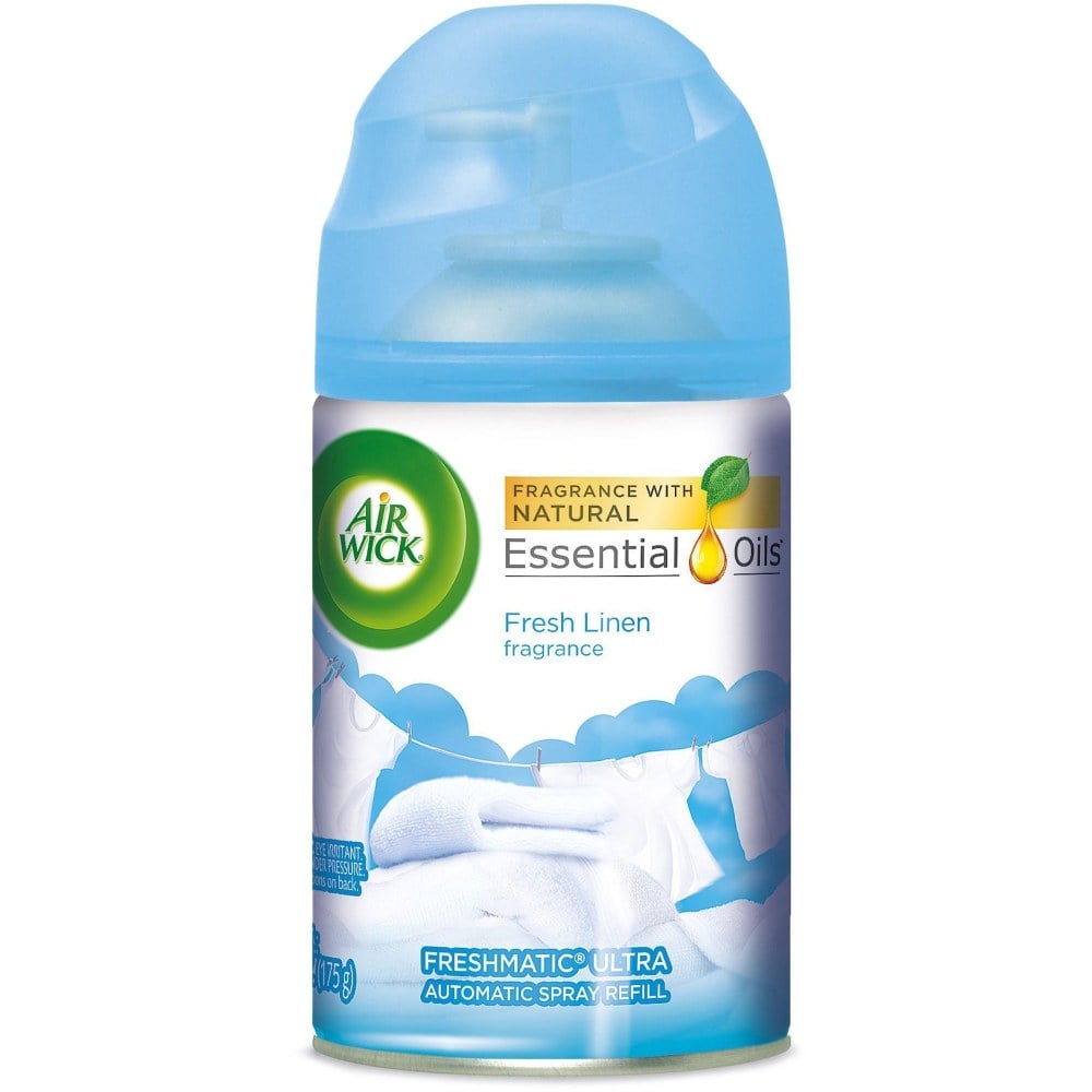 Air Wick Freshmatic Ultra Automatic Spray Refills With Essential Oils, Fresh Linen Scent, 6.17 Oz, Carton Of 6 MPN:82314CT