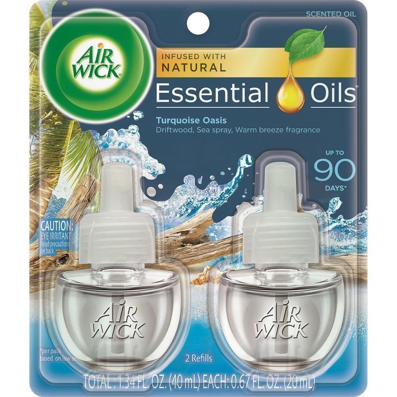 Air Wick Life Scents Scented Oil Warmer Refill, 0.67 Oz, Turquoise Oasis, Pack Of 2 MPN:91109