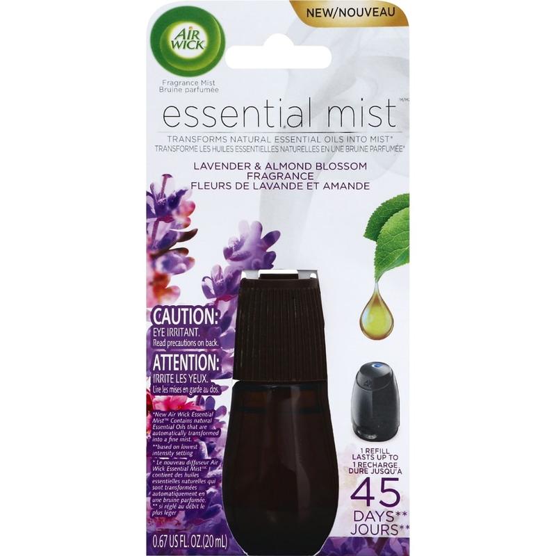 Air Wick Essential Mist Scented Diffuser Oil Refill - Oil - 0.7 fl oz (0 quart) - Lavender & Almond Blossoms - 45 Day - 1 Each - Long Lasting (Min Order Qty 6) MPN:98552
