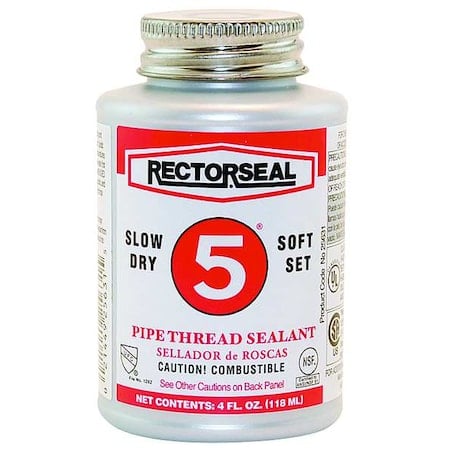 Pipe Thread Sealant 4.8 fl oz, Brush-Top Can, No. 5, Yellow, Paste MPN:25631