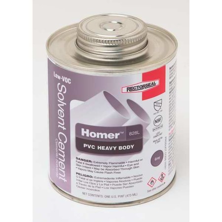 PVC Cement, 16 oz., Gray MPN:55963