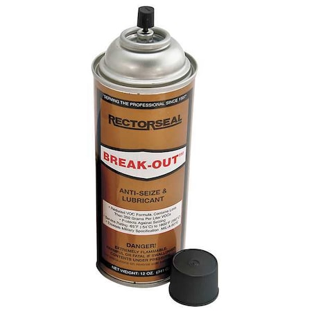 Anti-Seize, General Purpose, Aerosol Spray Can, 12.76 oz, Copper Base, Aerosol, 1800 Degrees F Max MPN:73861