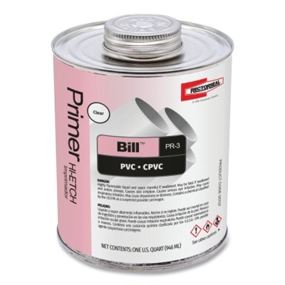 PR-3 Big Bill 1 Qt Pvc Primer w/Brushtop MPN:55707