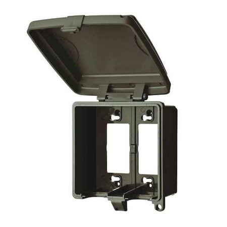 Weatherproof Cover, 2 Gangs, Rectangular MPN:2CKPM-BR