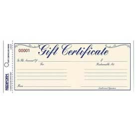 Rediform® Gift Certificates with Envelopes 2-Part Carbonless Blue 8-1/2