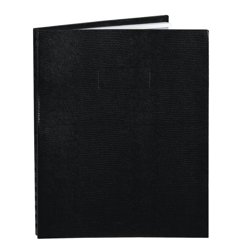 Blueline NotePro 50% Recycled Notebook, 8 1/2in x 11in, College Ruled, 100 Sheets, Lizard-Like Black (Min Order Qty 4) MPN:A10200.BLK