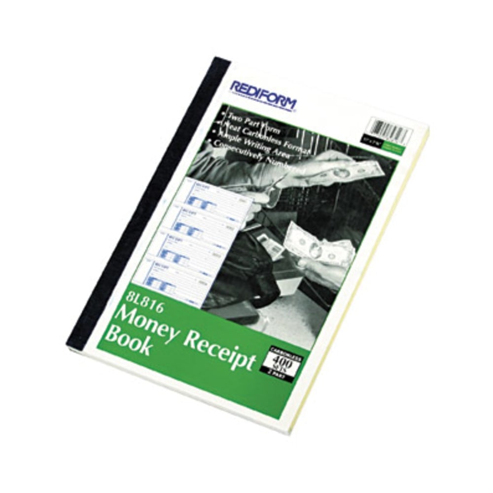 Rediform MRediform Money Receipt Collection Forms, 2-Part, Carbonless, 7in x 2 3/4in, Set Of 400 (Min Order Qty 2) MPN:8L816