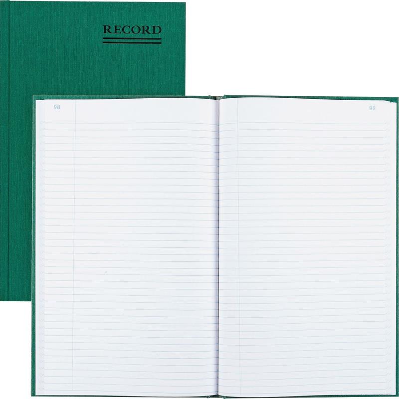 Rediform Emerald Series Account Book - 500 Sheet(s) - Gummed - 7 1/4in x 12 1/4in Sheet Size - Green - White Sheet(s) - Green Print Color - Green Cover - Recycled - 1 Each MPN:56151