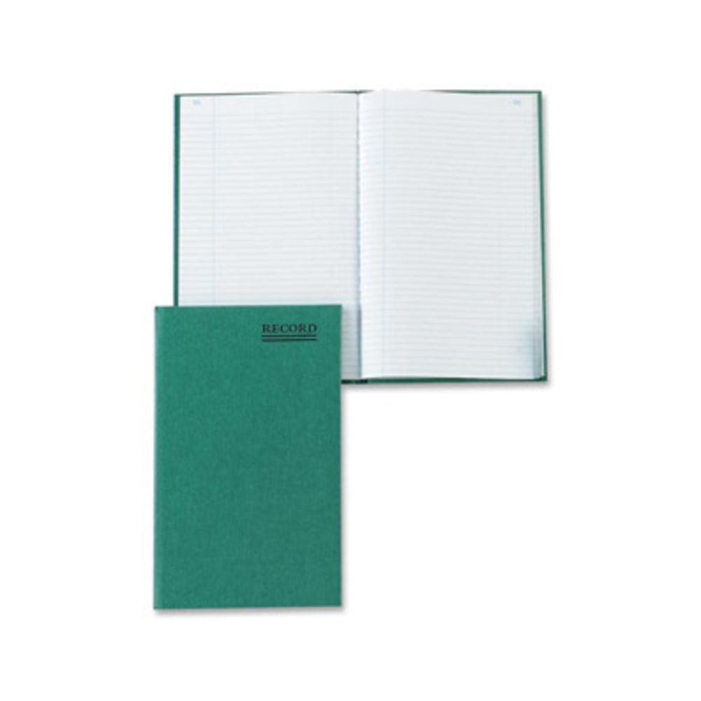 Rediform Green Cover Record Account Book - 200 Sheet(s) - Gummed - 6.25in x 9.62in Sheet Size - Green - White Sheet(s) - Green Cover - Recycled - 1 Each (Min Order Qty 3) MPN:56521